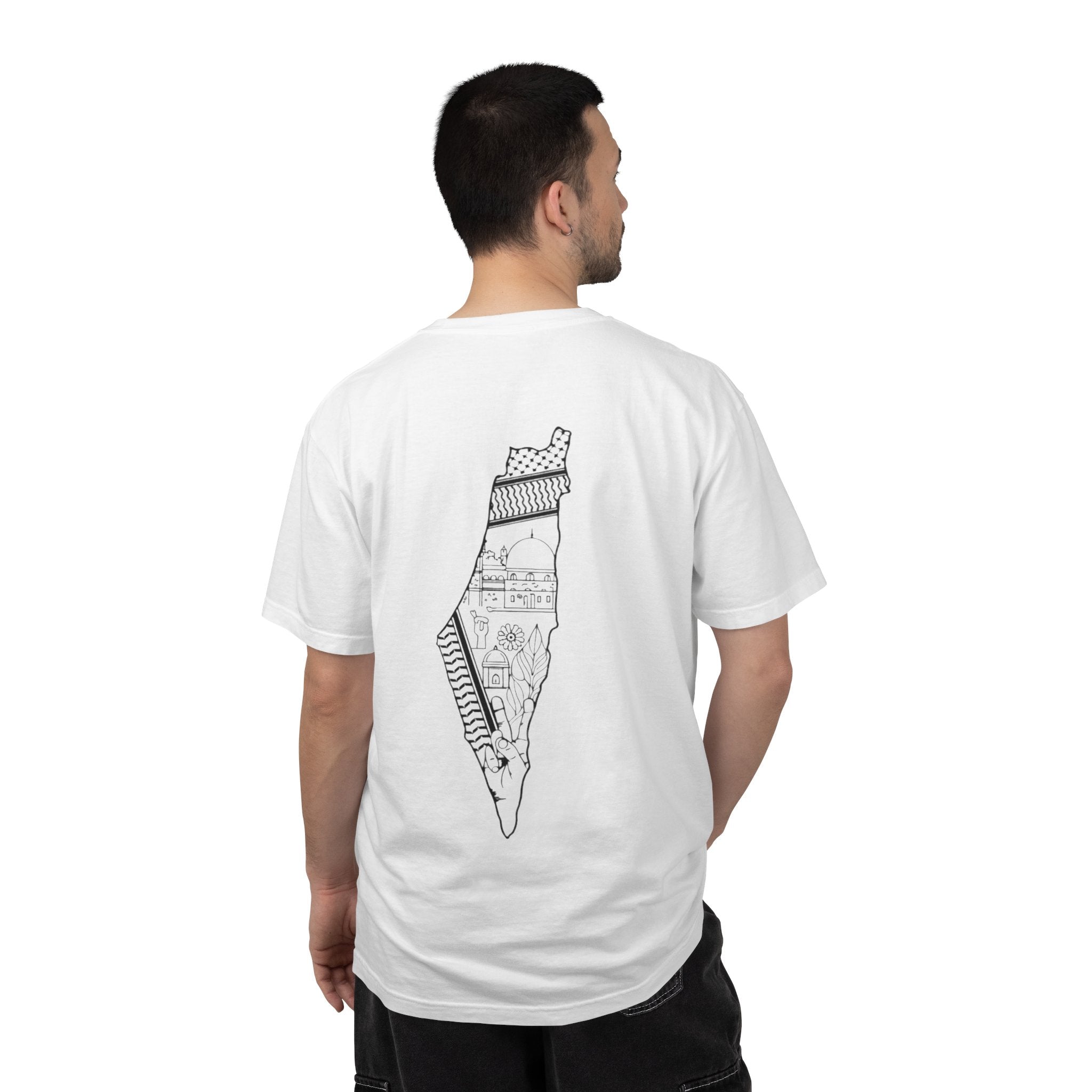 Palestine Arabic Calligraphy Graphic Tee | Comfort Colors Garment-Dyed Unisex T-Shirt