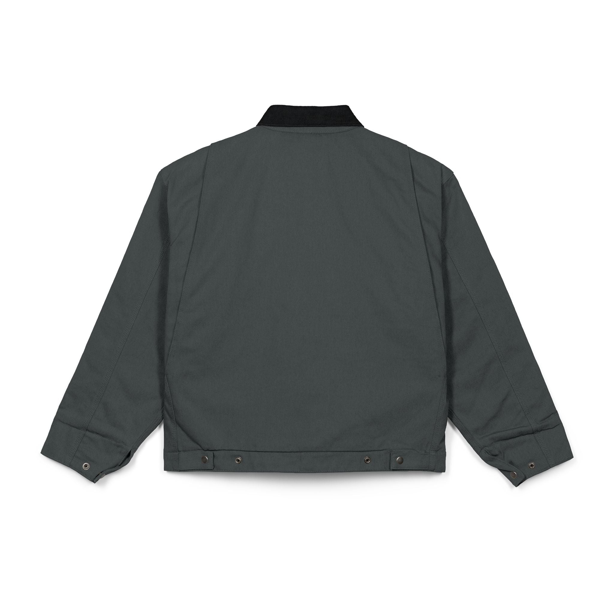 Duck Cloth Work Jacket — Rugged Brown Canvas Zip-Up Jacket