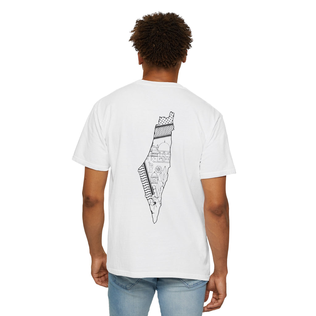 Palestine Arabic Calligraphy Graphic Tee | Comfort Colors Garment-Dyed Unisex T-Shirt