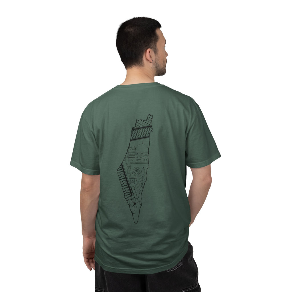 Palestine Arabic Calligraphy Graphic Tee | Comfort Colors Garment-Dyed Unisex T-Shirt