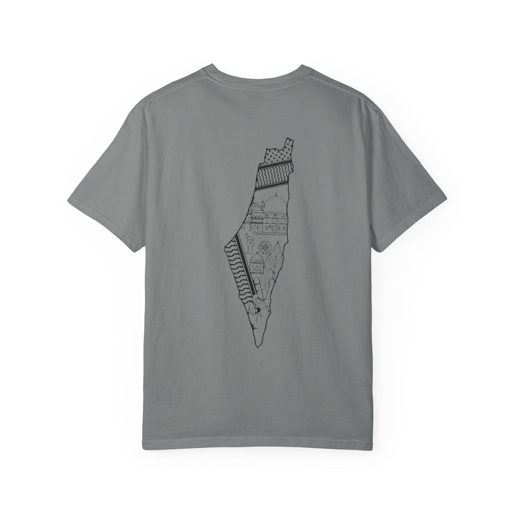 Palestine Arabic Calligraphy Graphic Tee | Comfort Colors Garment-Dyed Unisex T-Shirt