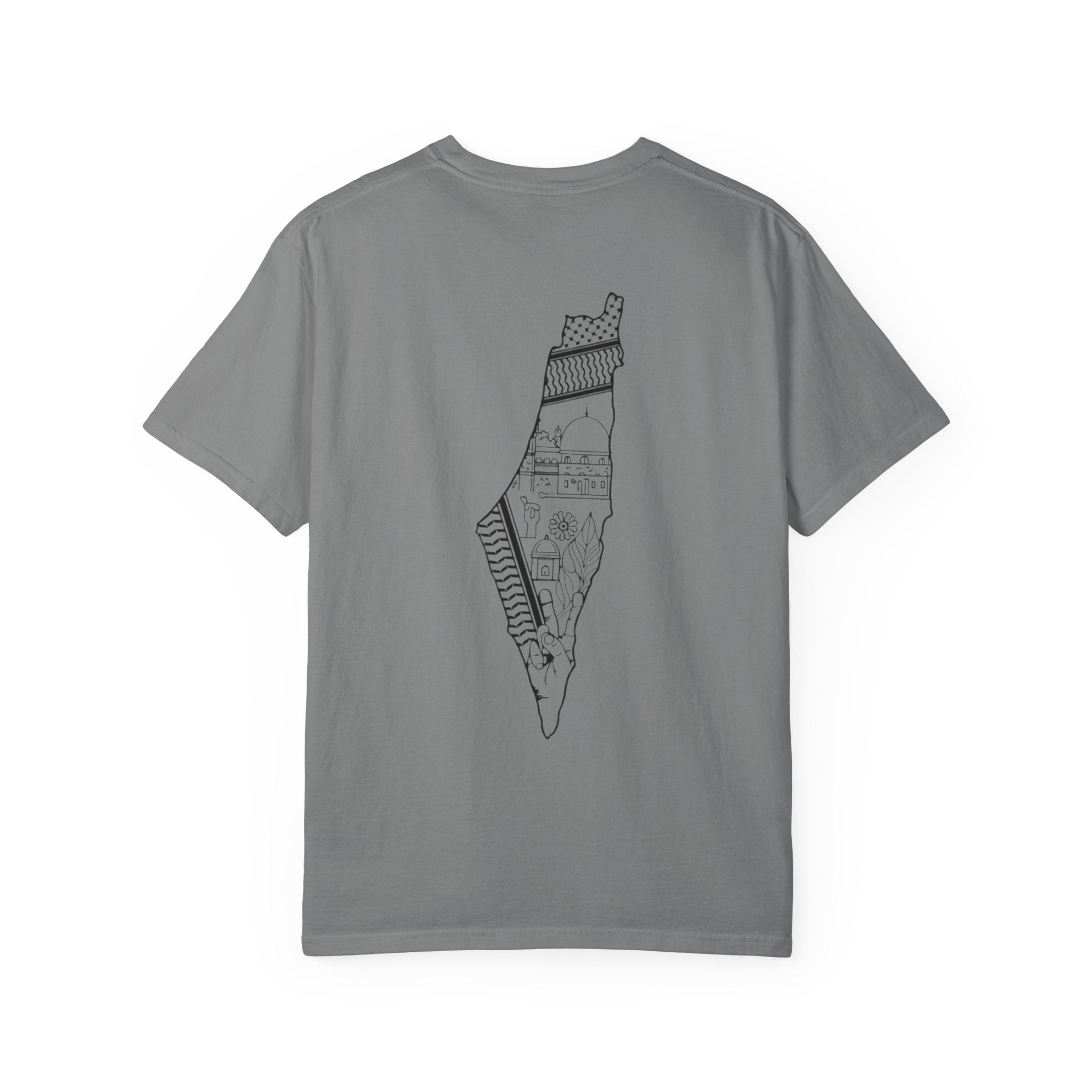 Palestine Arabic Calligraphy Graphic Tee | Comfort Colors Garment-Dyed Unisex T-Shirt