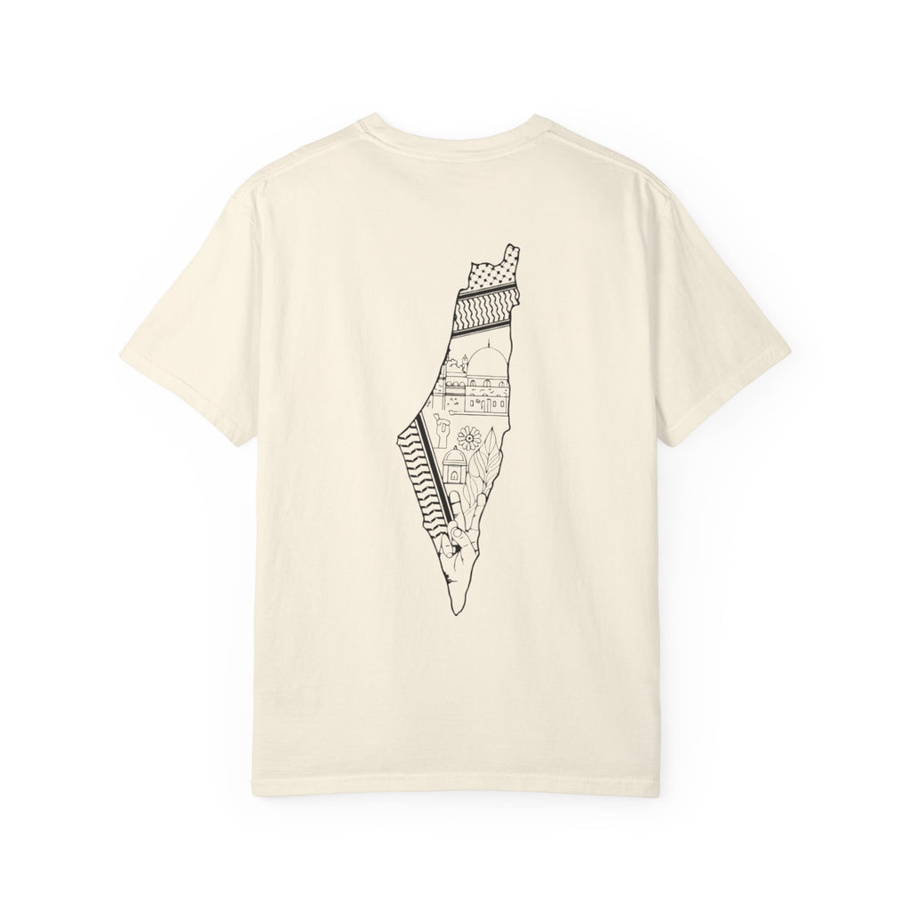 Palestine Arabic Calligraphy Graphic Tee | Comfort Colors Garment-Dyed Unisex T-Shirt