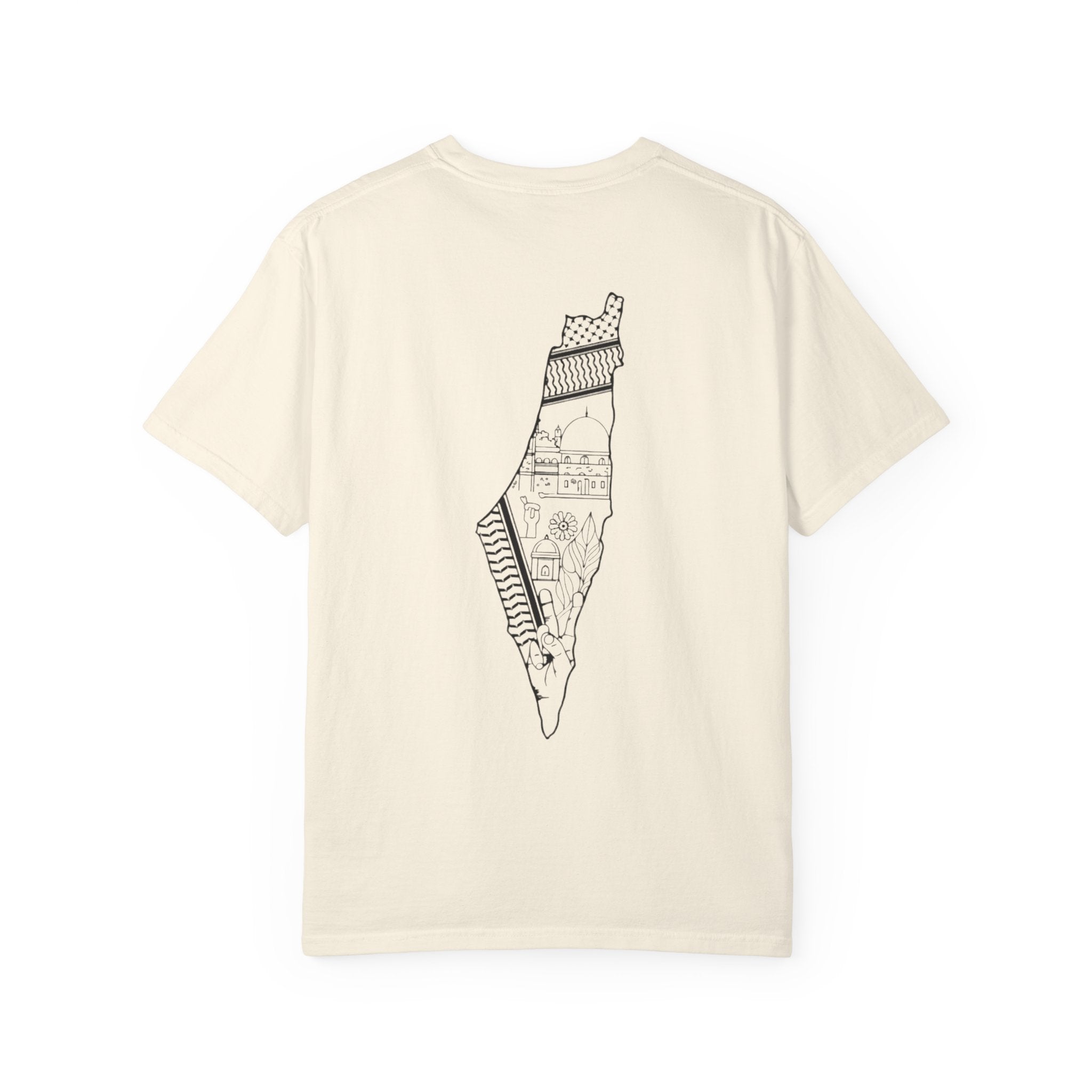 Palestine Arabic Calligraphy Graphic Tee | Comfort Colors Garment-Dyed Unisex T-Shirt
