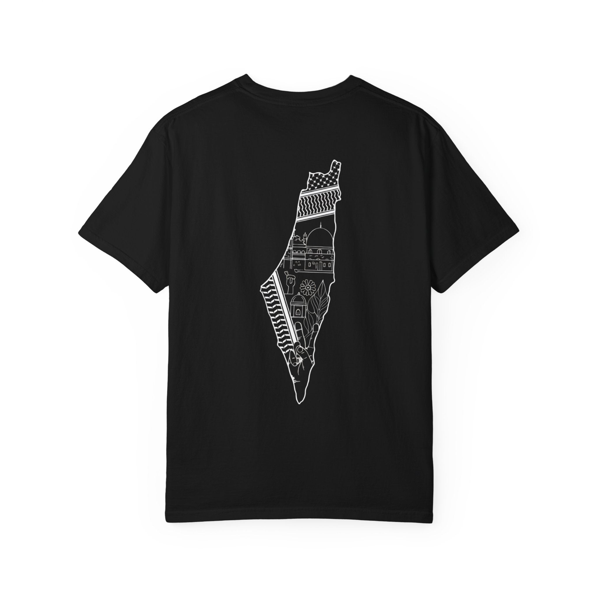 Palestine Arabic Calligraphy Graphic Tee | Comfort Colors Garment-Dyed Unisex T-Shirt