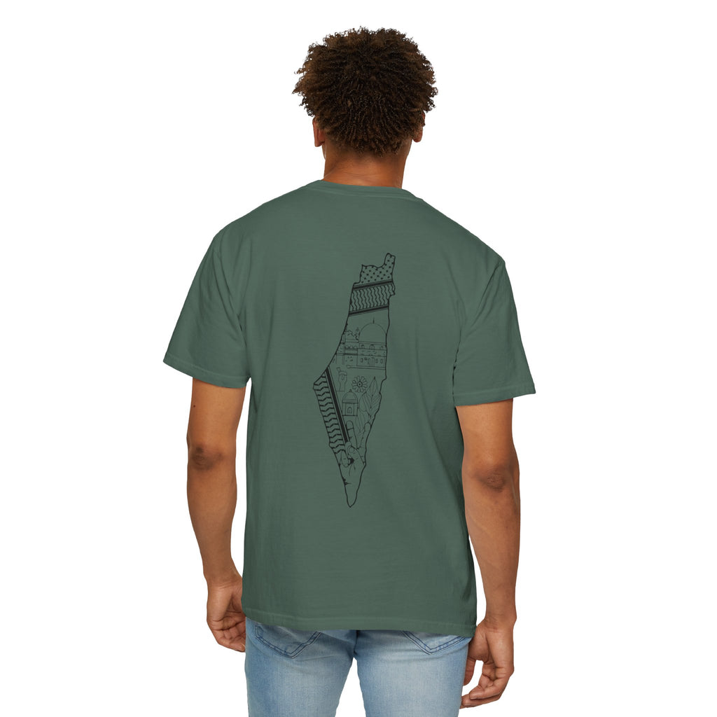 Palestine Arabic Calligraphy Graphic Tee | Comfort Colors Garment-Dyed Unisex T-Shirt