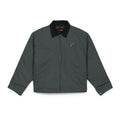 Duck Cloth Work Jacket — Rugged Brown Canvas Zip-Up Jacket