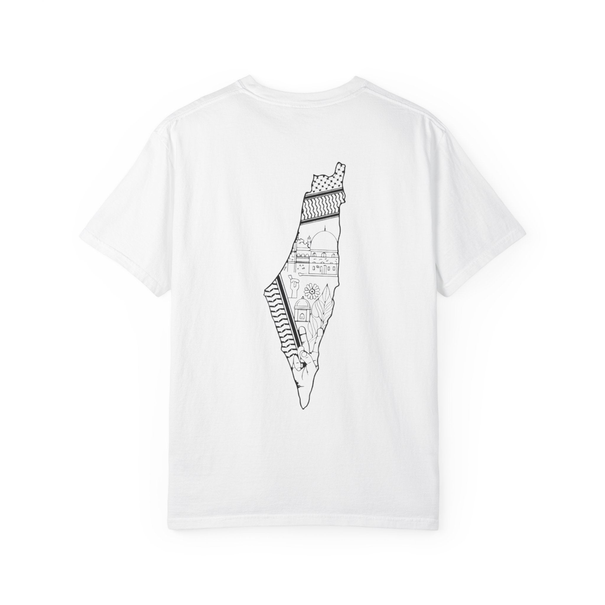 Palestine Arabic Calligraphy Graphic Tee | Comfort Colors Garment-Dyed Unisex T-Shirt