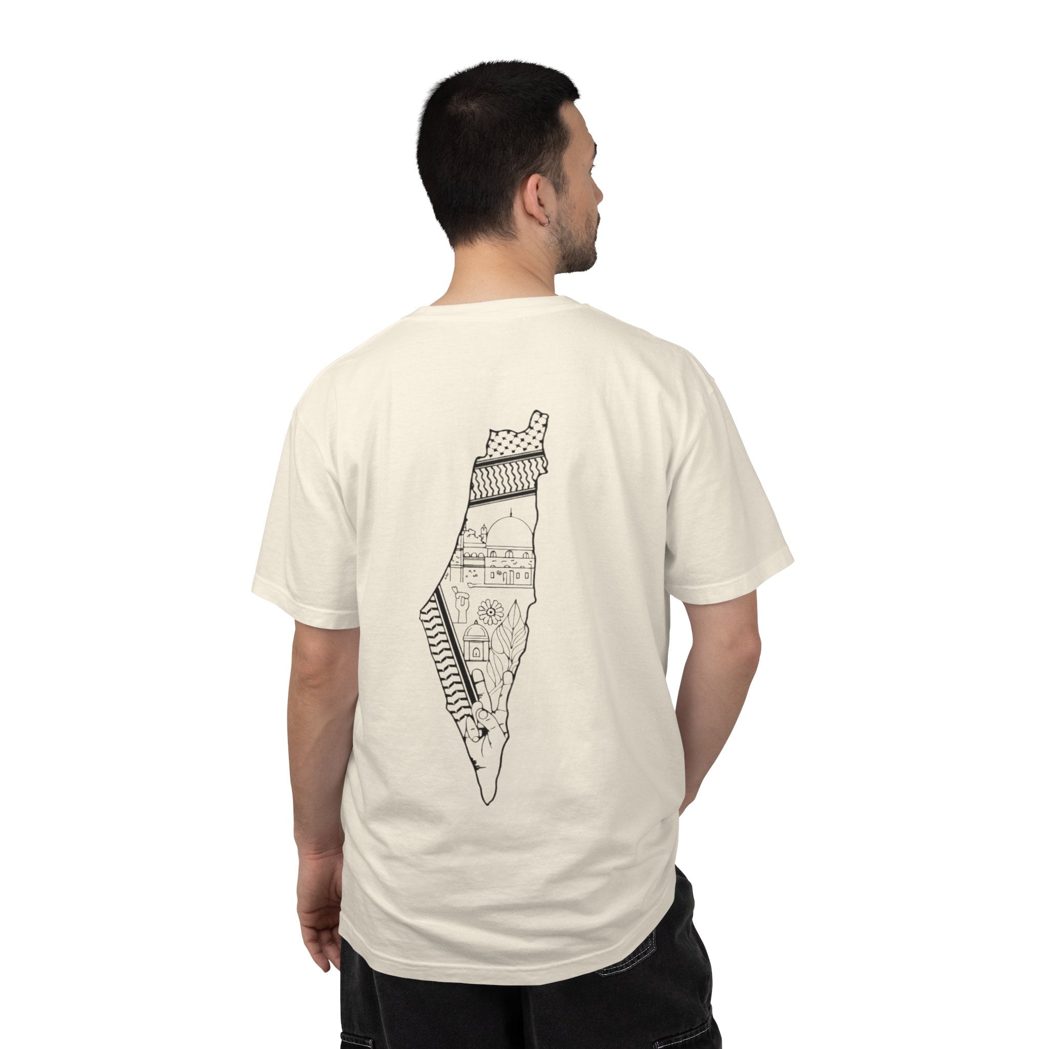Palestine Arabic Calligraphy Graphic Tee | Comfort Colors Garment-Dyed Unisex T-Shirt