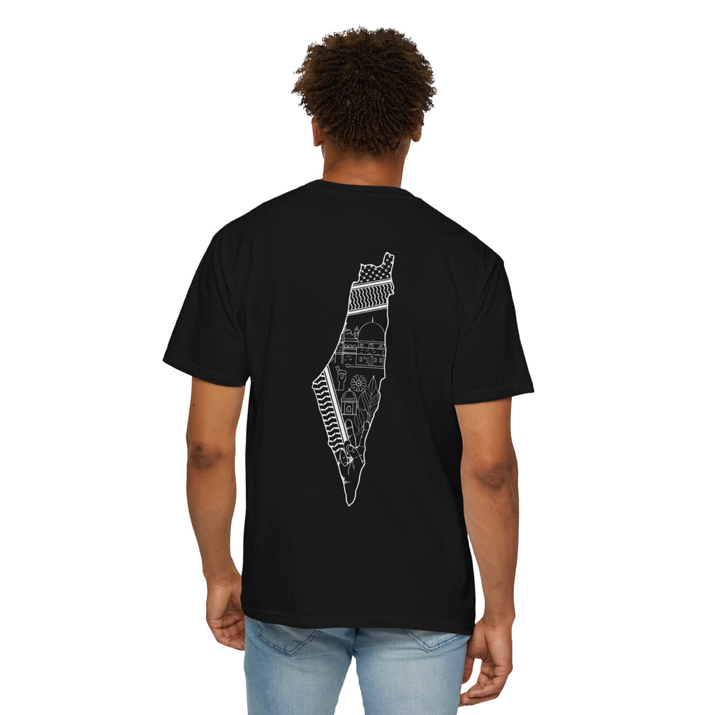 Palestine Arabic Calligraphy Graphic Tee | Comfort Colors Garment-Dyed Unisex T-Shirt